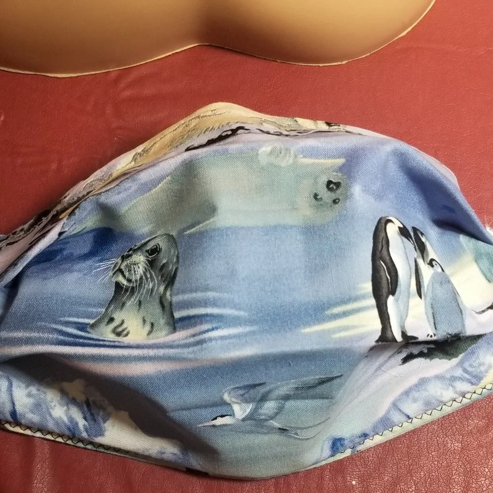 Adult Face Masks - Arctic / Polar Animals - Filter Pocket - Roomy - Breathable
